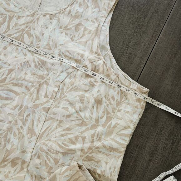 CATHERINES Maxi Dress Linen Blend Sleeveless Size 4X Plus Tank Lagenlook Cottage - Picture 5 of 6